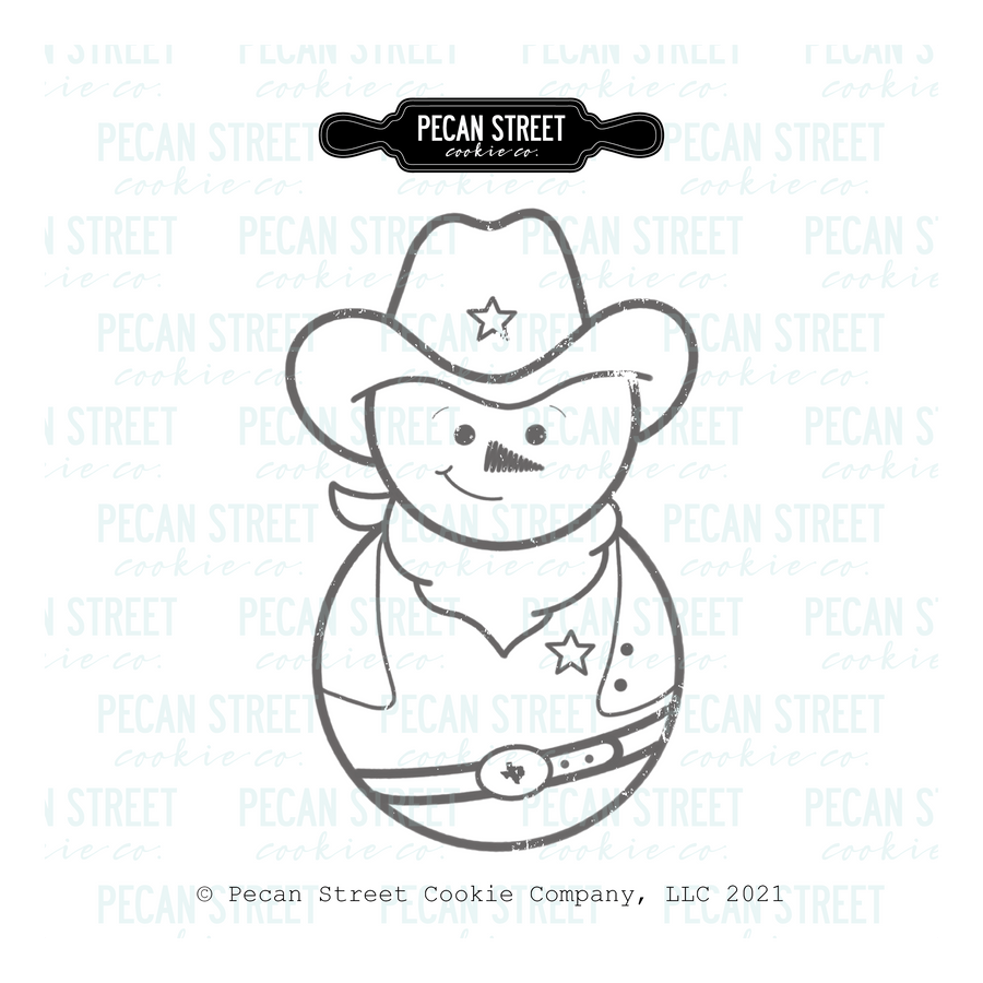 Cowboy Snowman Cookie Cutter