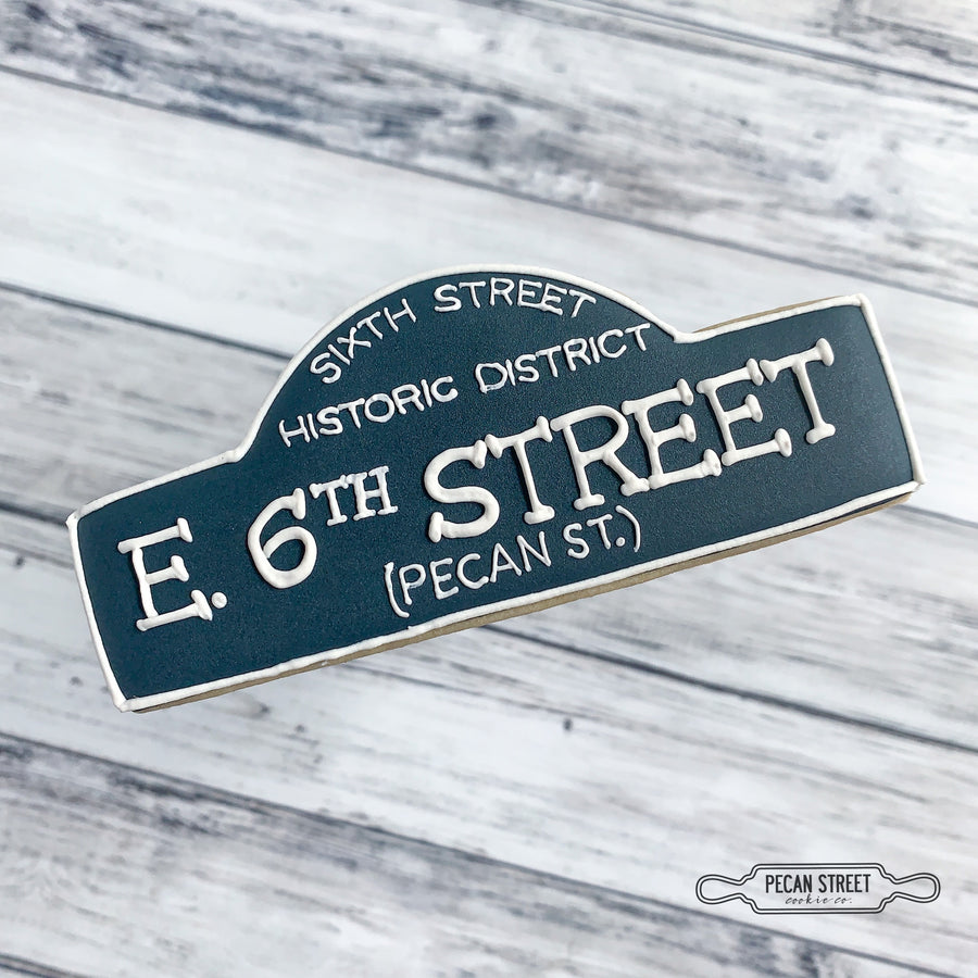 6th Street Sign Cookie Cutter
