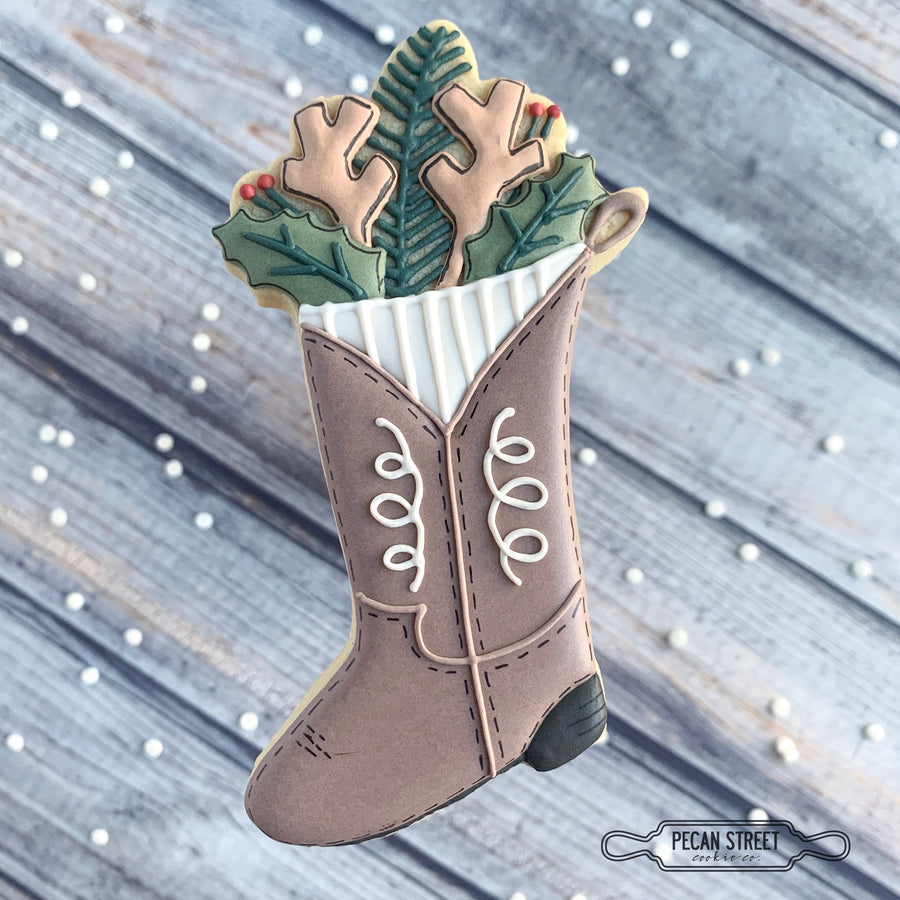 Cowboy Boot Stocking Cookie Cutter