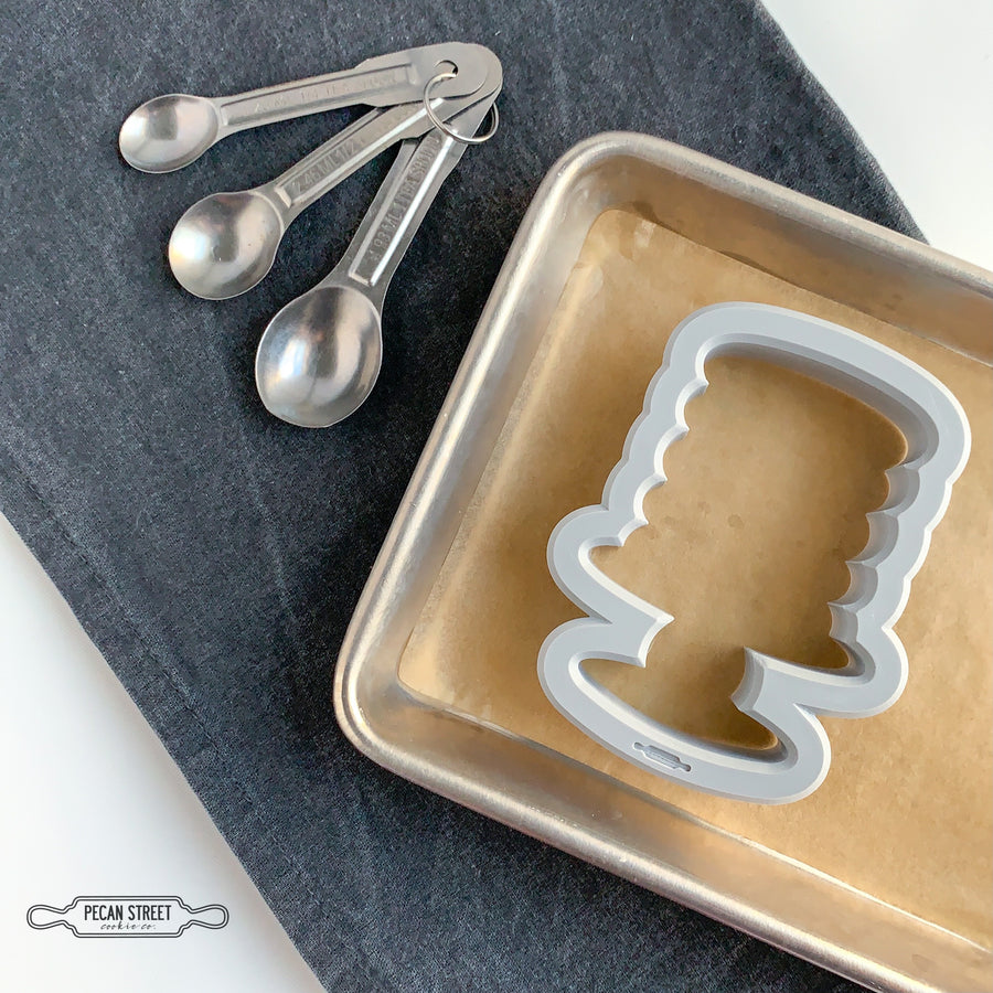 Cake And Candle Cookie Cutter and Embosser Stamp