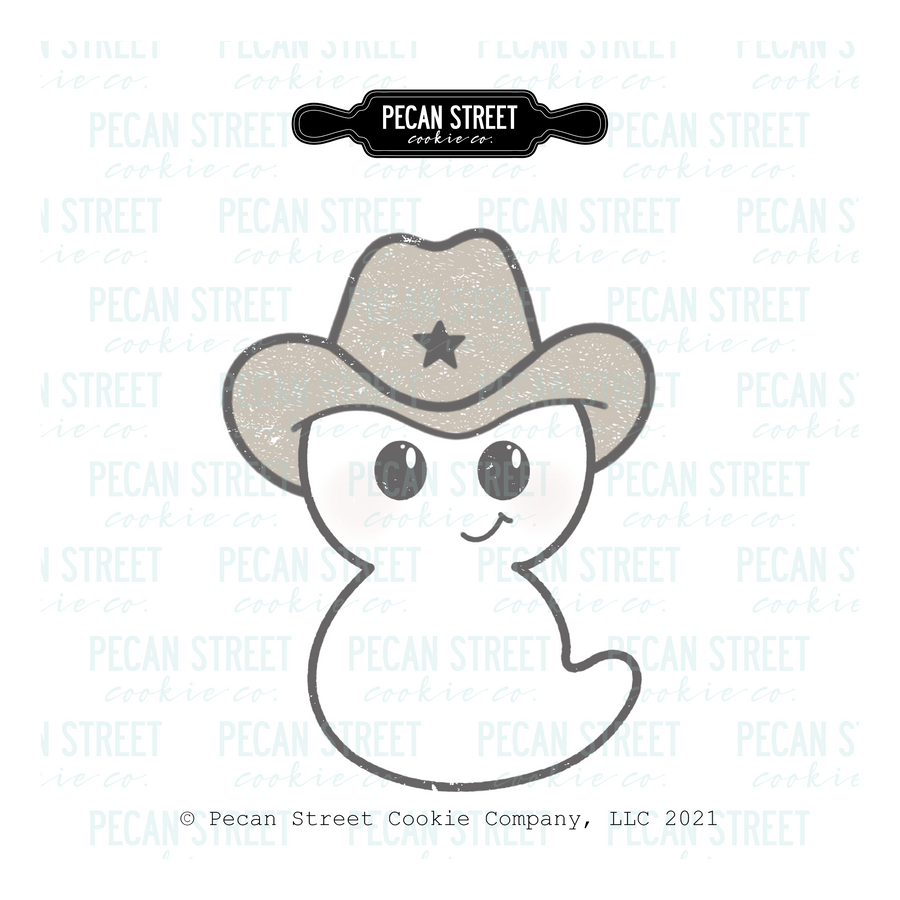 Ghostly Cowboy Cookie Cutter