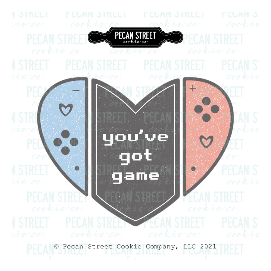 Heart Game Console 3-Piece Cookie Cutter Set