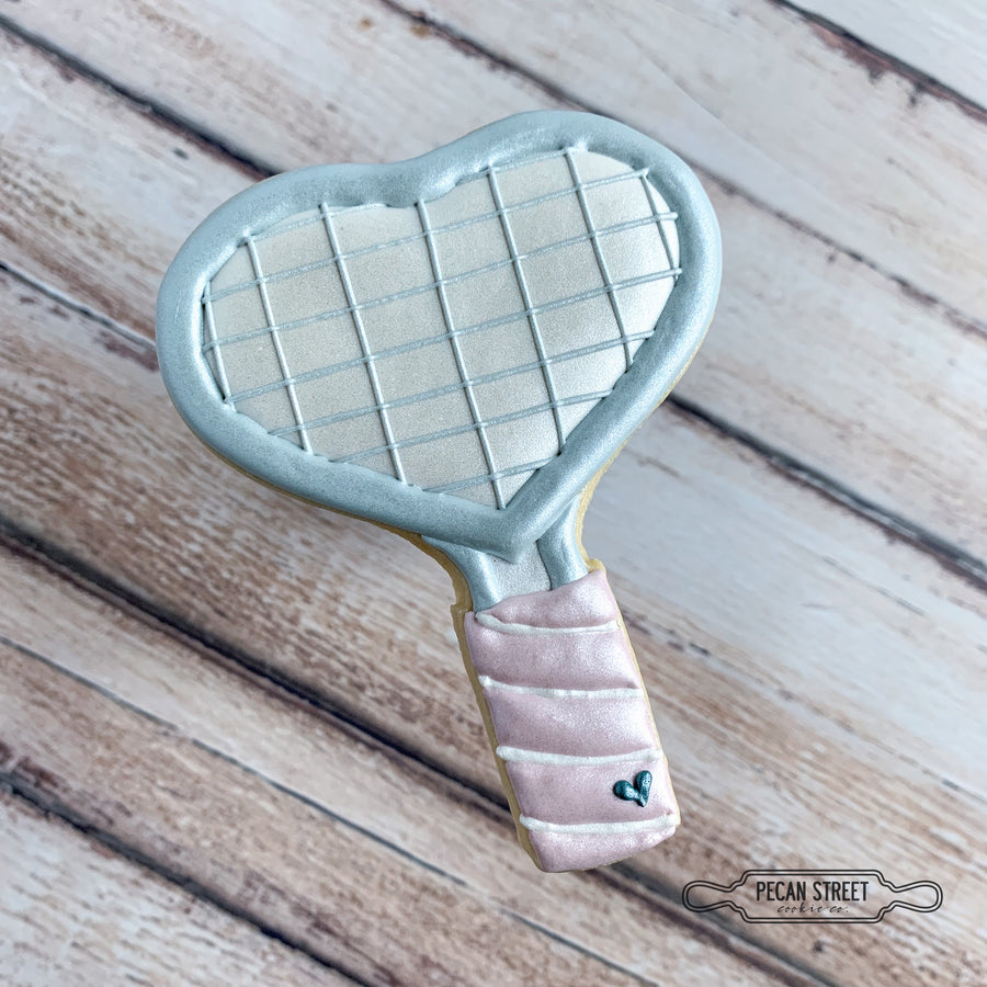 Heart Tennis Racquet Cookie Cutter