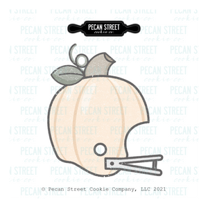 Pumpkin Football Helmet Cookie Cutter