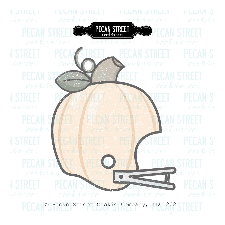 Pumpkin Football Helmet Cookie Cutter