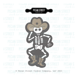 Skeleton Cowboy Cookie Cutter