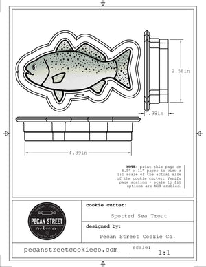 Spotted Sea Trout Cookie Cutter