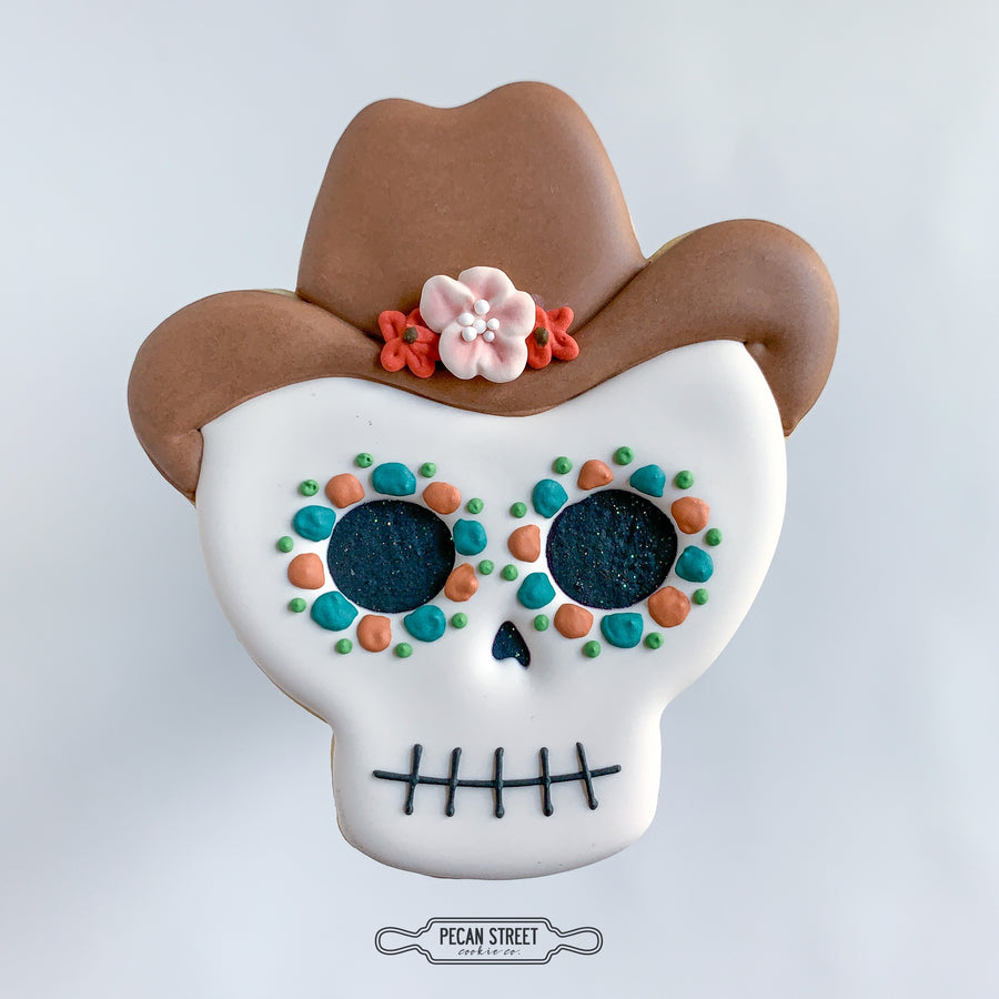 Sugar Skull Cowboy Cookie Cutter