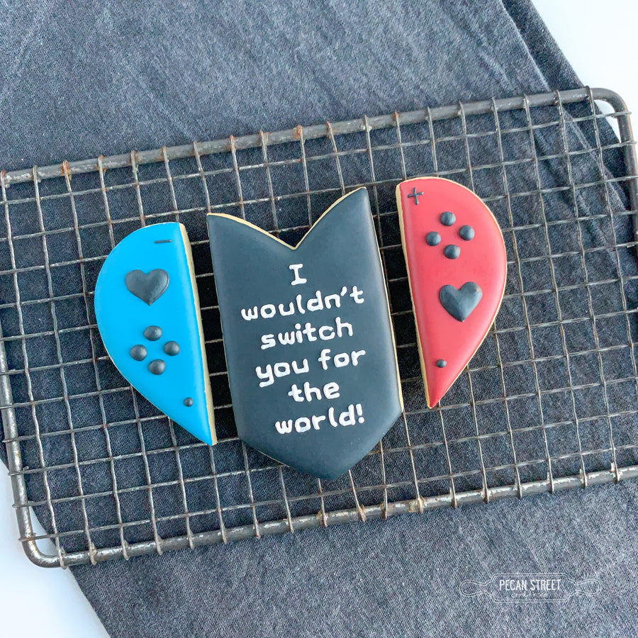 Heart Game Console 3-Piece Cookie Cutter Set