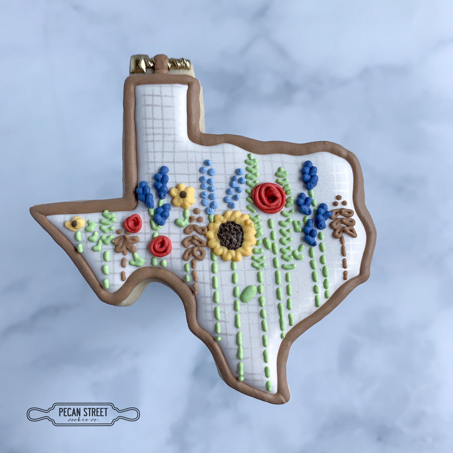 Texas Embroidery Hoop Cookie Cutter